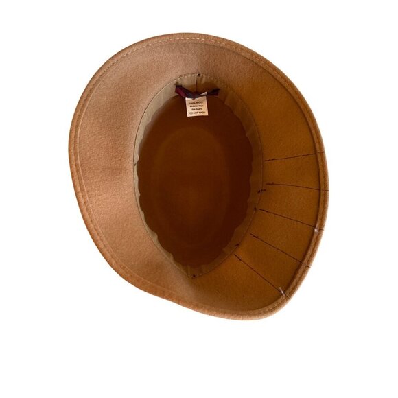 Raffaello Bettini Womens Wool Felt Hat With Black Velvet Ribbon Made In Italy - Picture 4 of 6